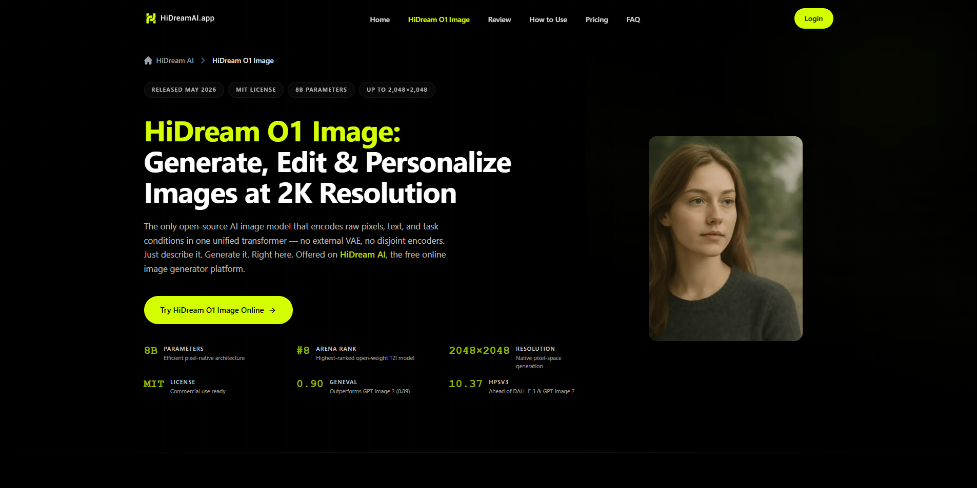 HiDream O1 Image | Pixel-Native AI Image Generator Online